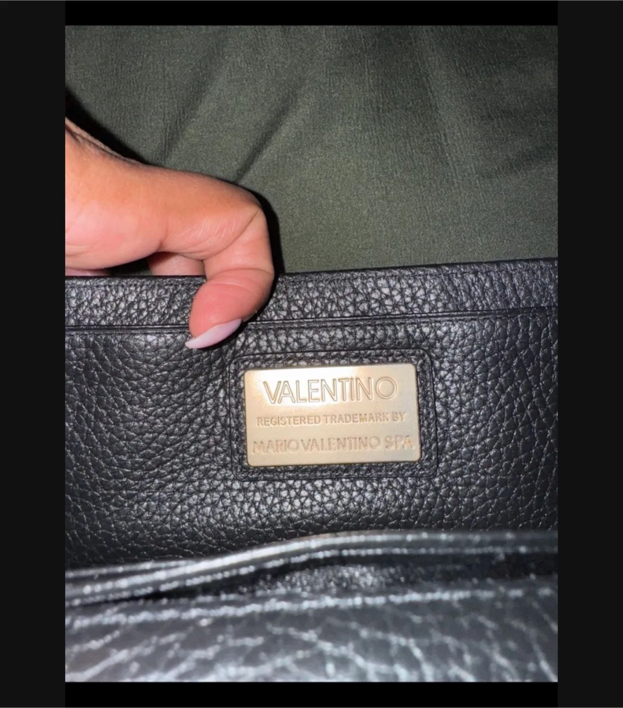 Valentino Black Leather Wallet on Chain thumbnail