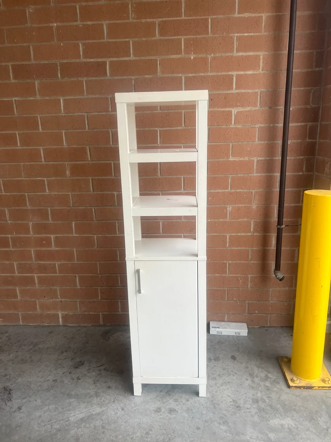White Shelf Unit with Cabinet thumbnail