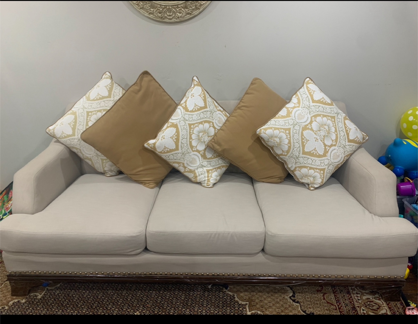 Moroccan Beige Sofa set dubai with Pillows