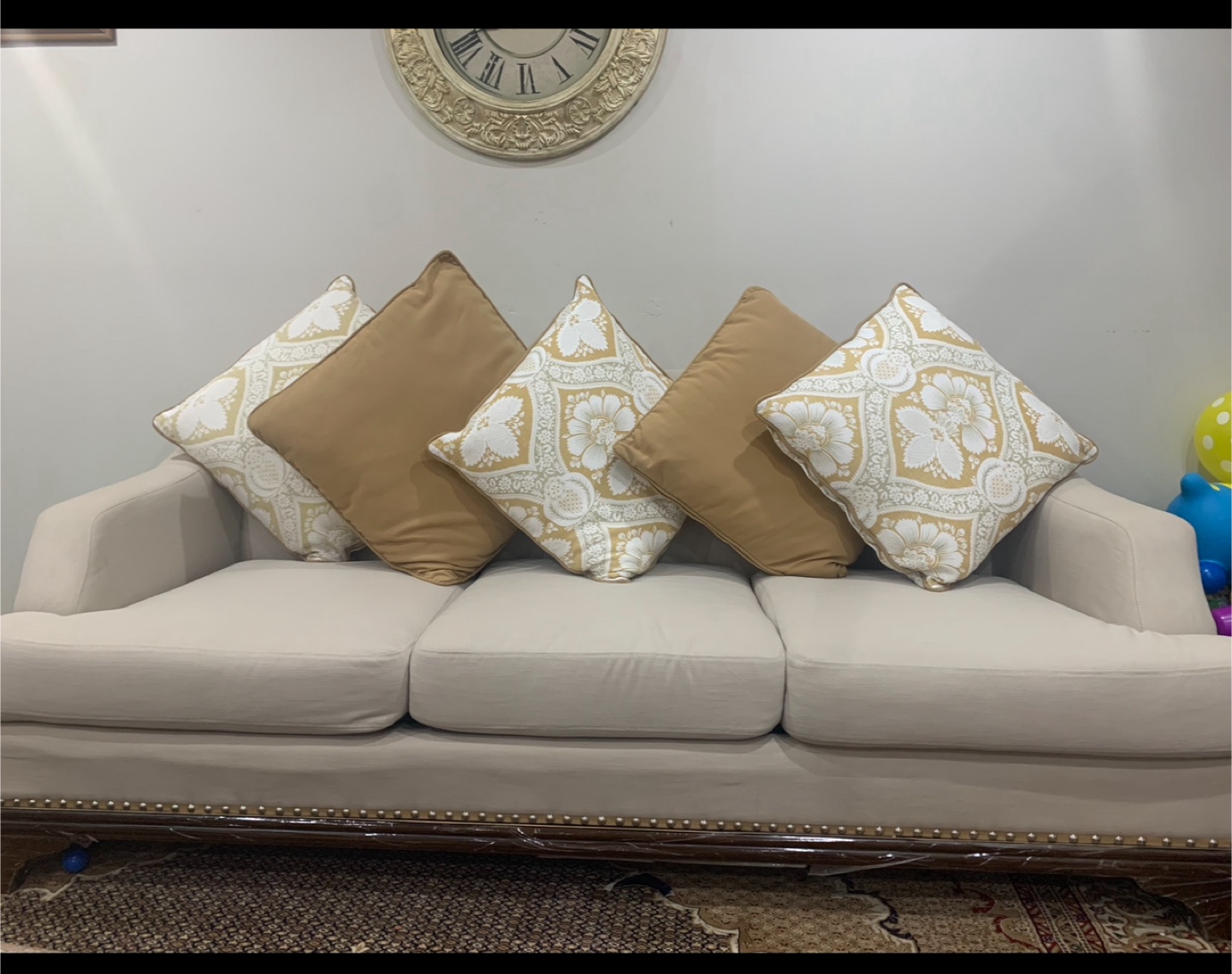 Moroccan Beige Sofa set dubai with Pillows - photo 3
