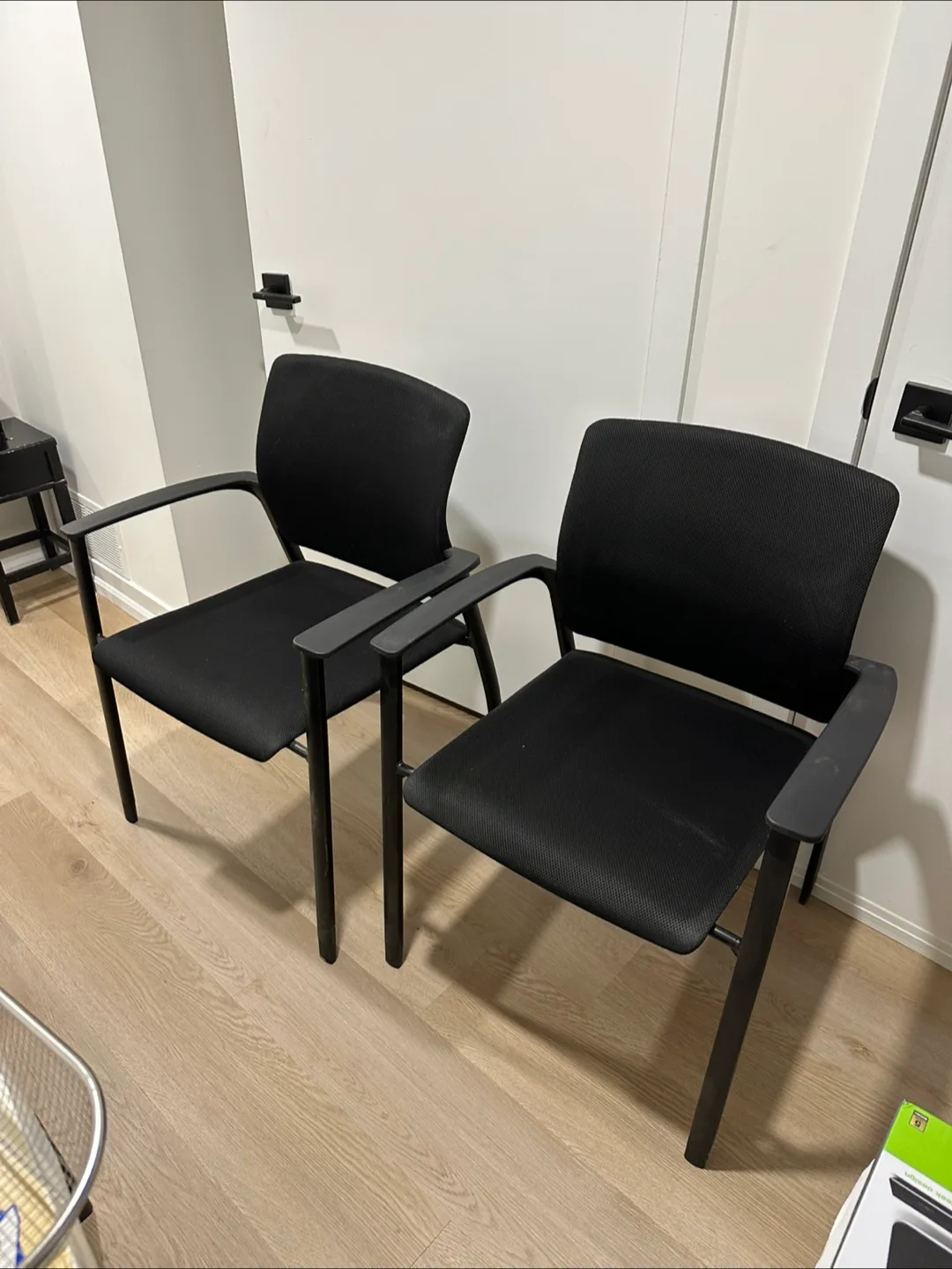 Pair of Black Office Chairs thumbnail