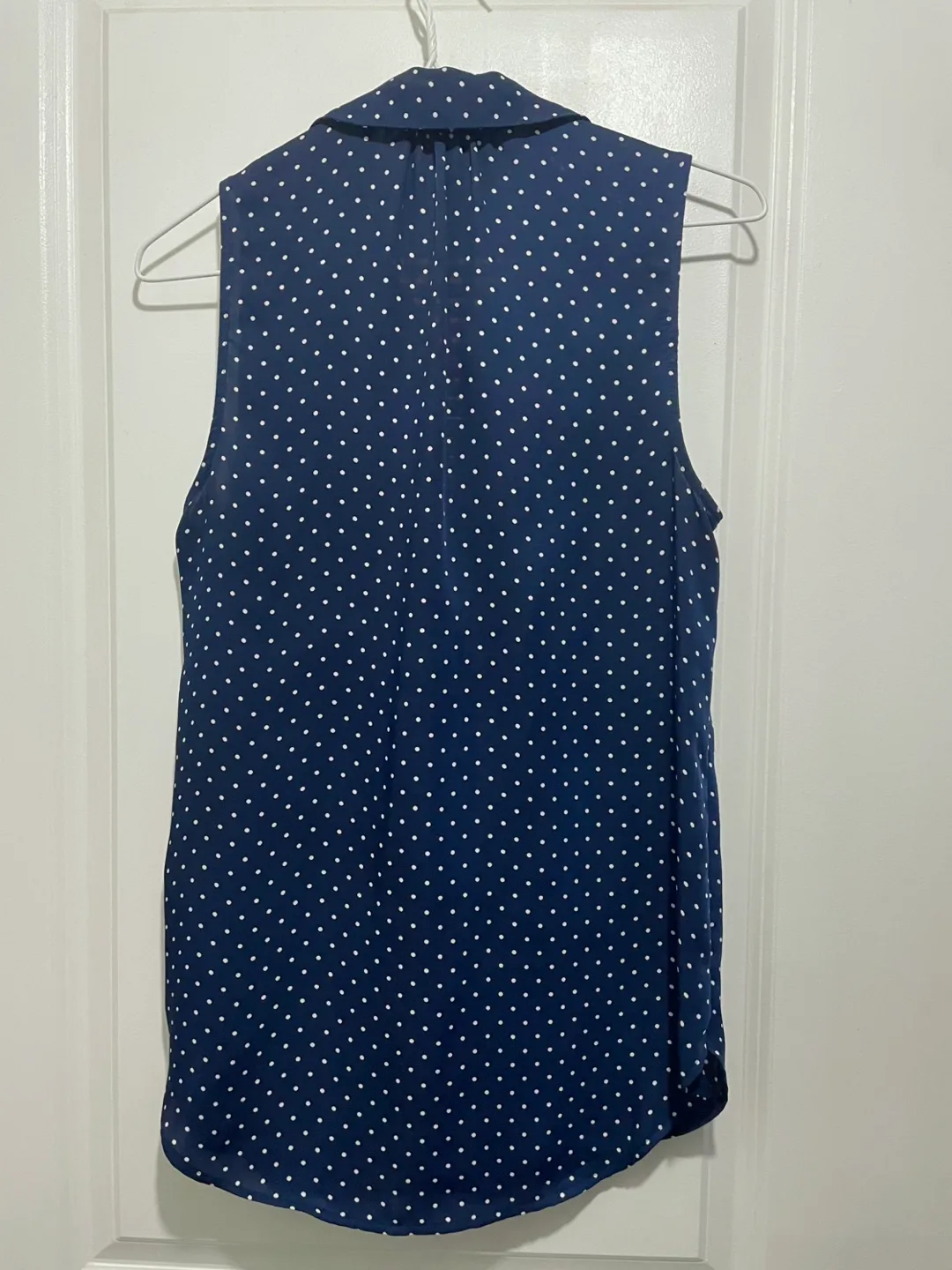 H&M Navy Spotted Blouse (Size 2) image indicator(2)
