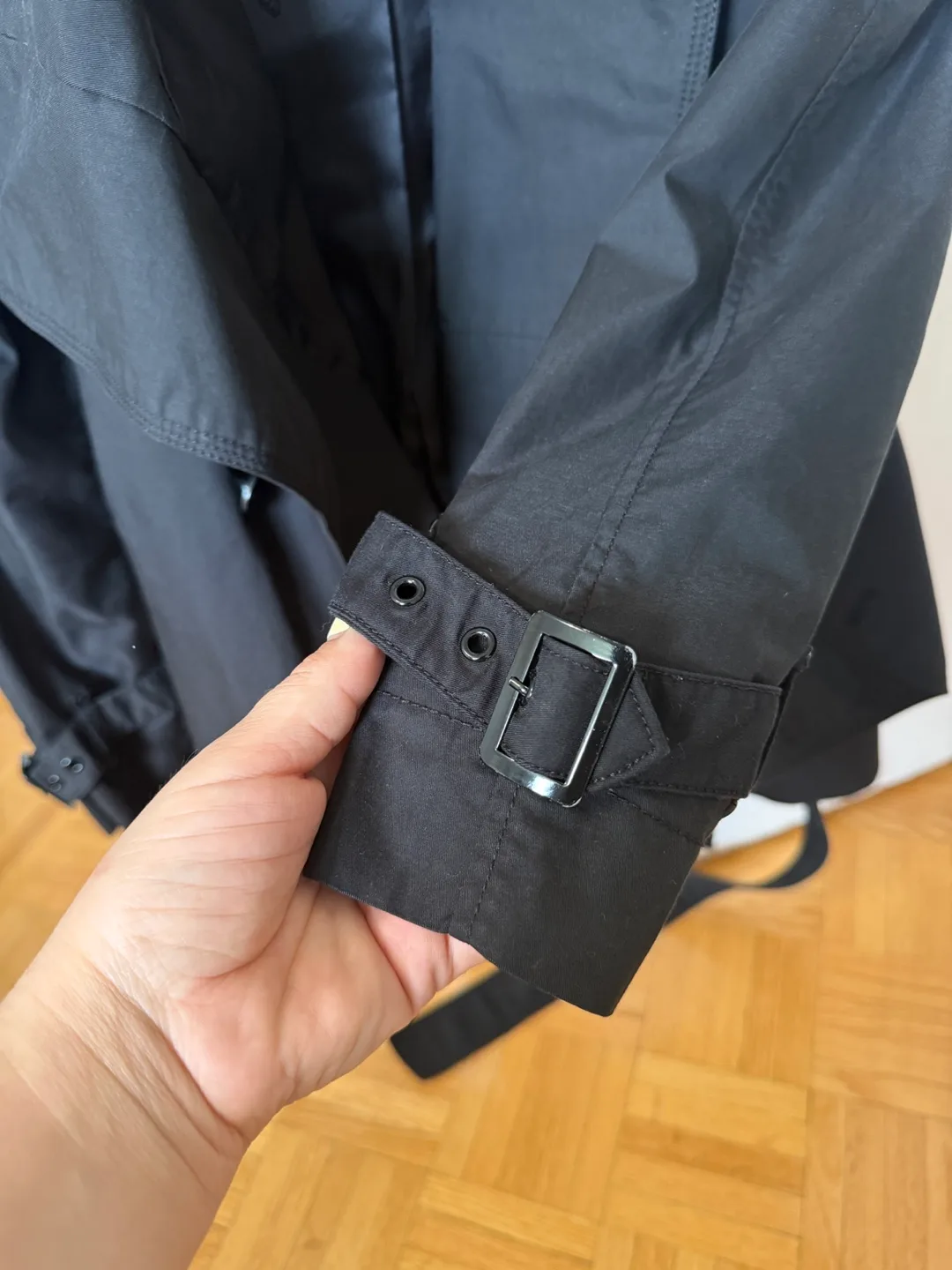 ONLY Edge Collection Black Trench Coat - Size M image indicator(4)