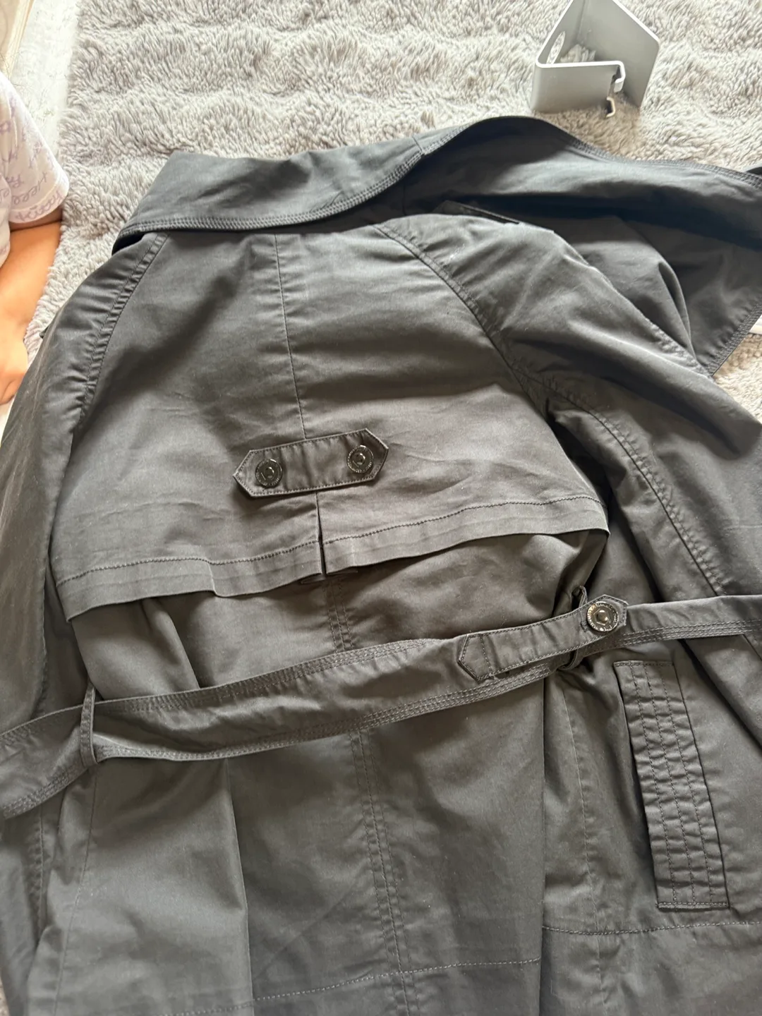 ONLY Edge Collection Black Trench Coat - Size M image indicator(7)