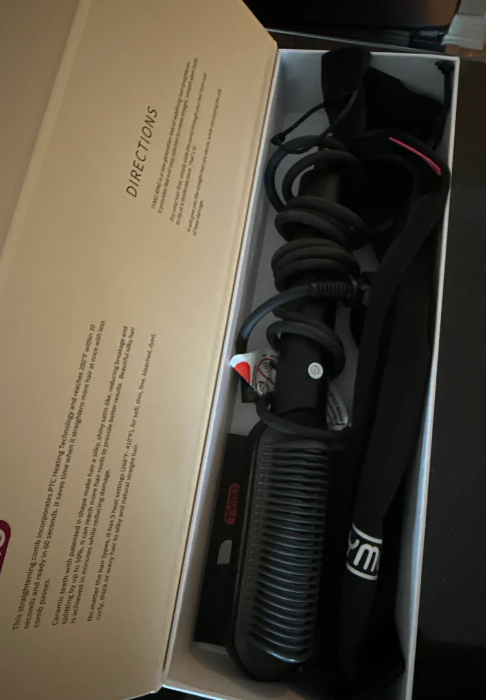 TYMO Ring Hair Straightening Comb image indicator(2)