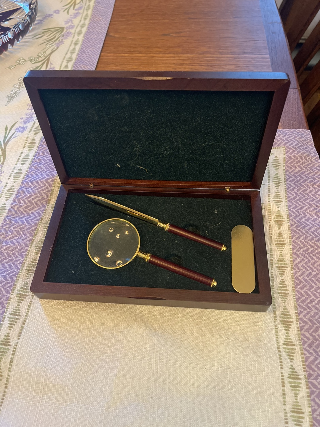 Vintage Desk Set with Magnifying Glass - photo 2