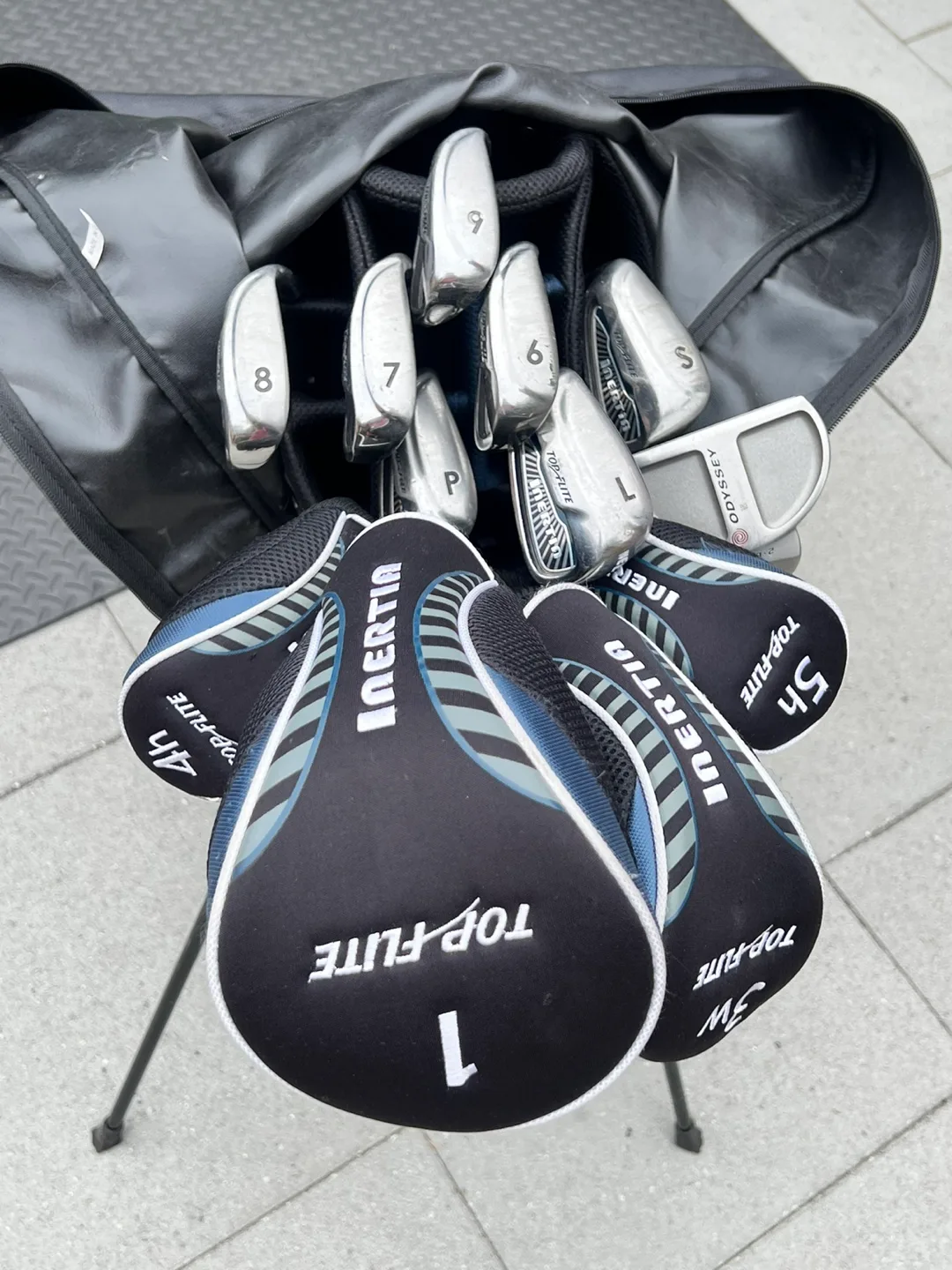 Top Flite Left Hand Inertia Golf Club Set with Bag thumbnail