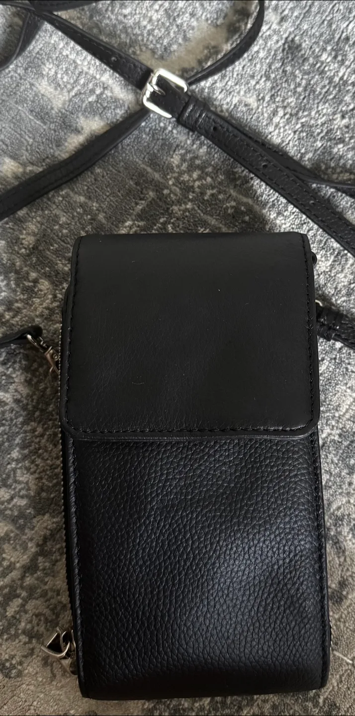 Bugatti Black Leather Crossbody  Bag thumbnail