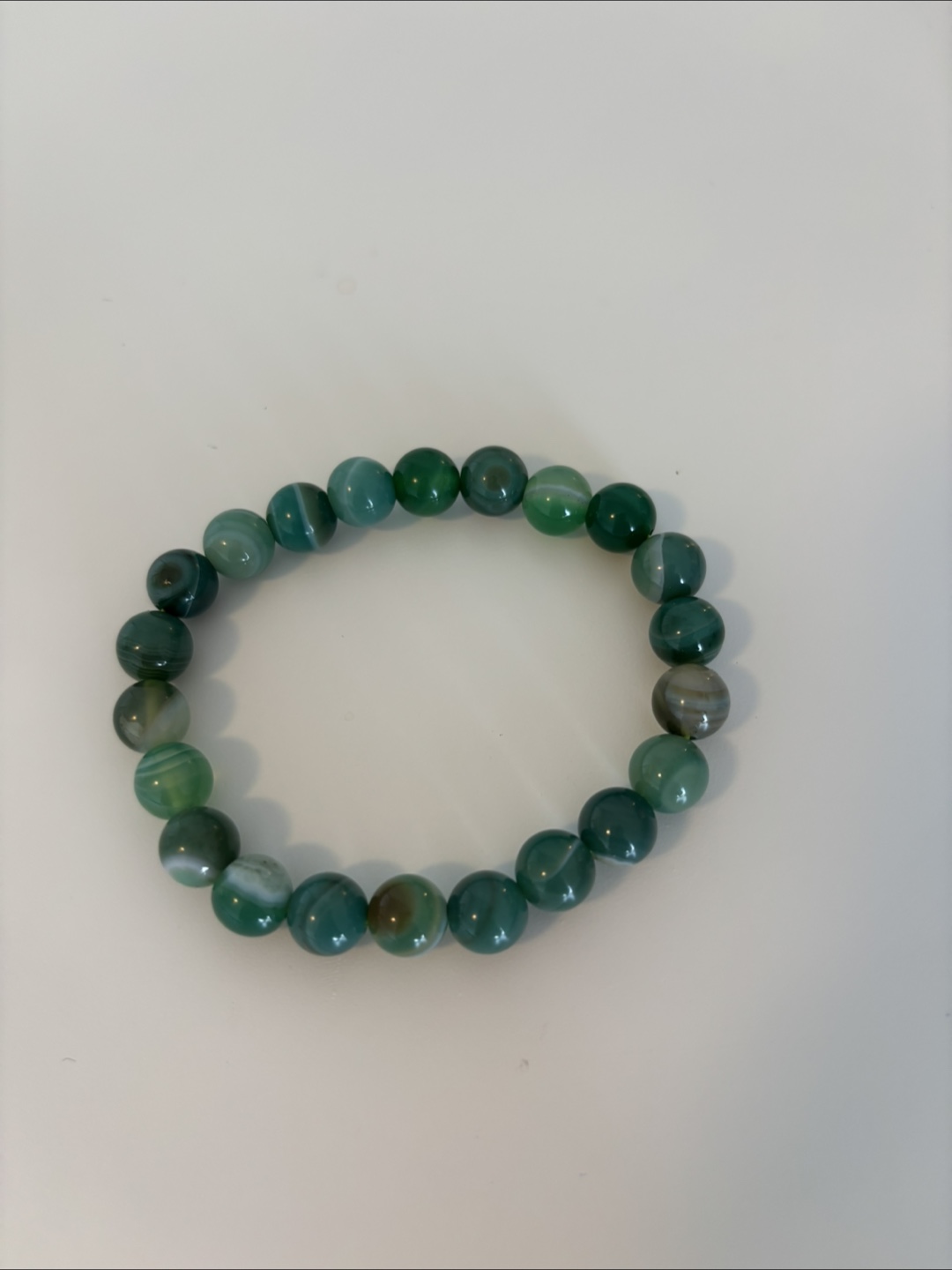 Green Agate Beaded Bracelet - photo 3