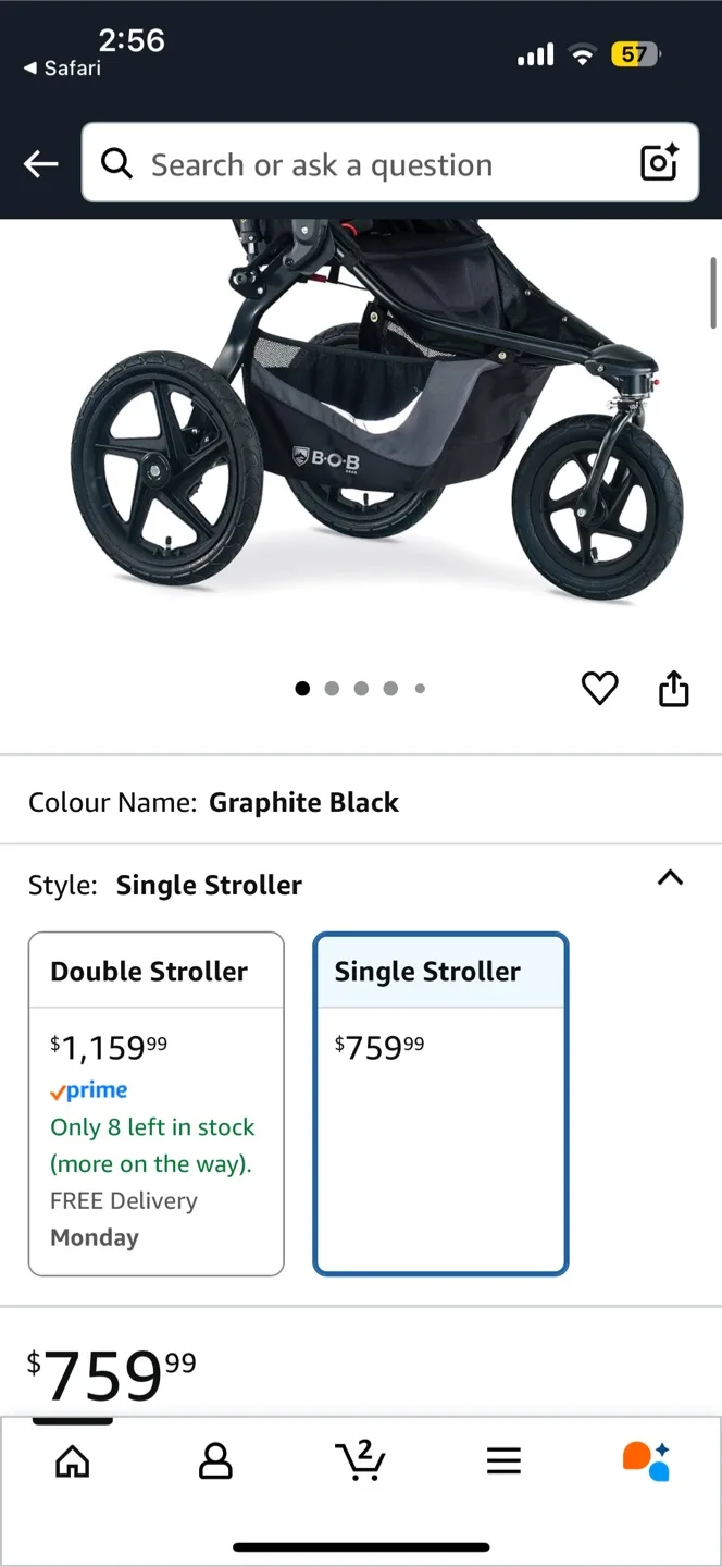 BOB Gear Revolution Flex 3.0 Jogging Stroller image indicator(5)