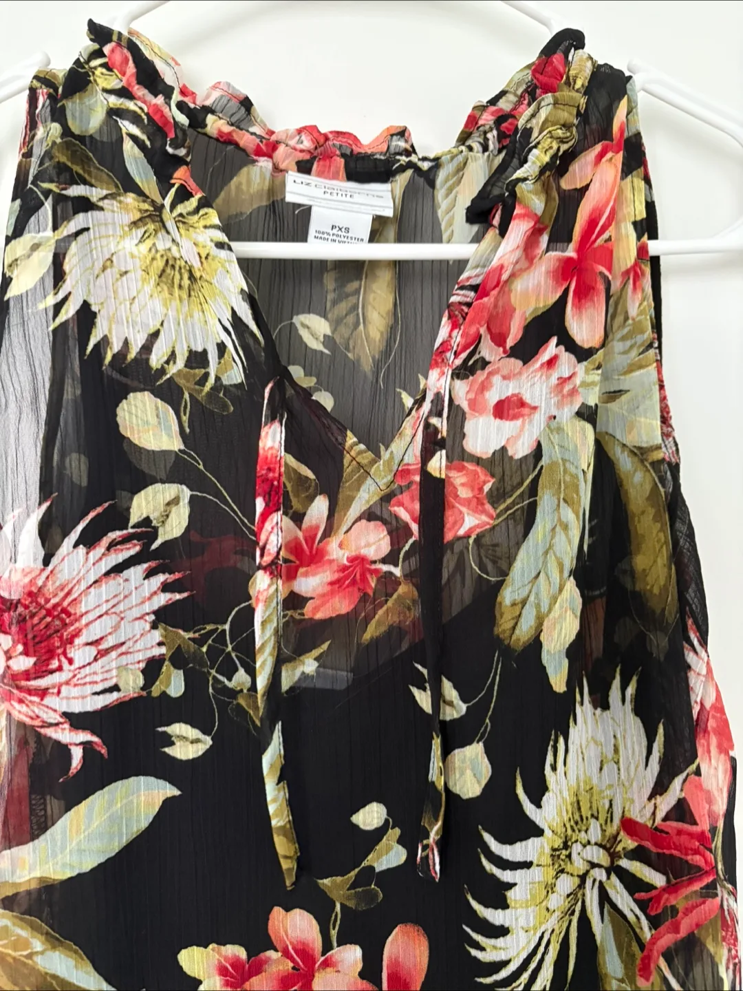 Liz Claiborne Petite Floral Blouse - Size PXS thumbnail