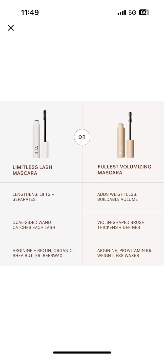 ILIA Limitless Lash or Fullest Volumizing Mini Mascaras image indicator(2)