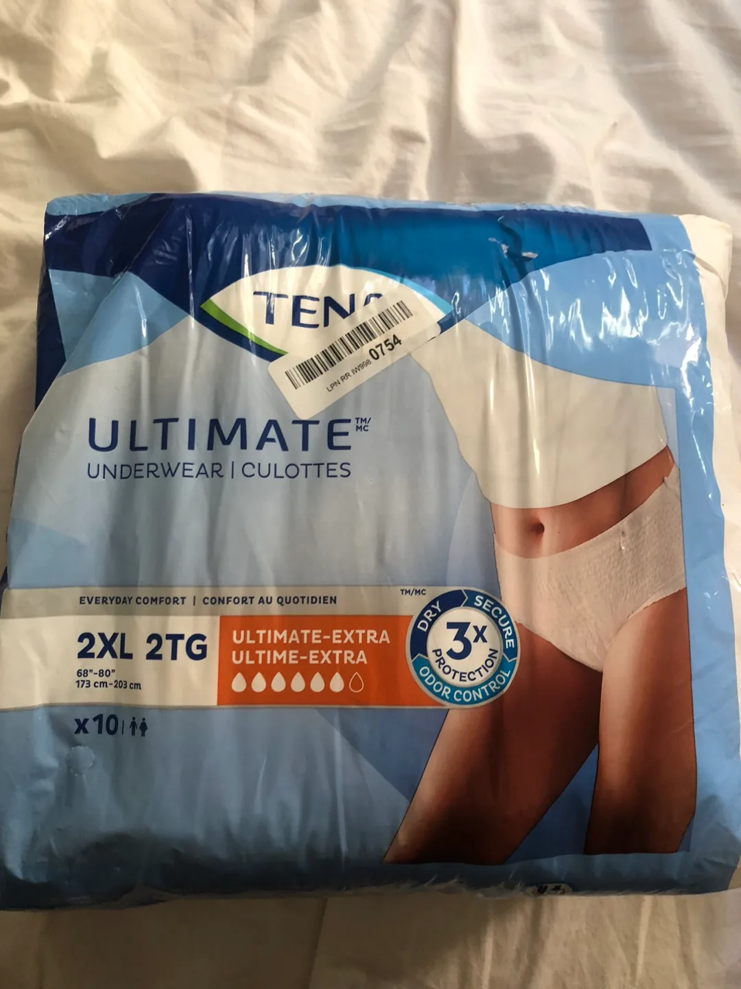 2 bags- TENA Ultimate Underwear 2XL (68-80") - New in Package thumbnail