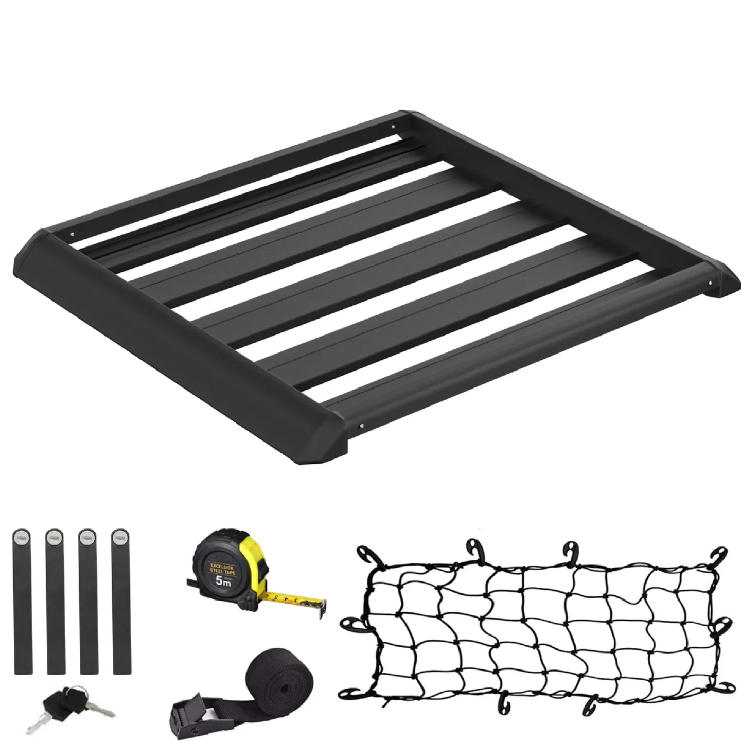 Anti-Rust Aluminum Roof Cargo Carrier Rack w Lock thumbnail