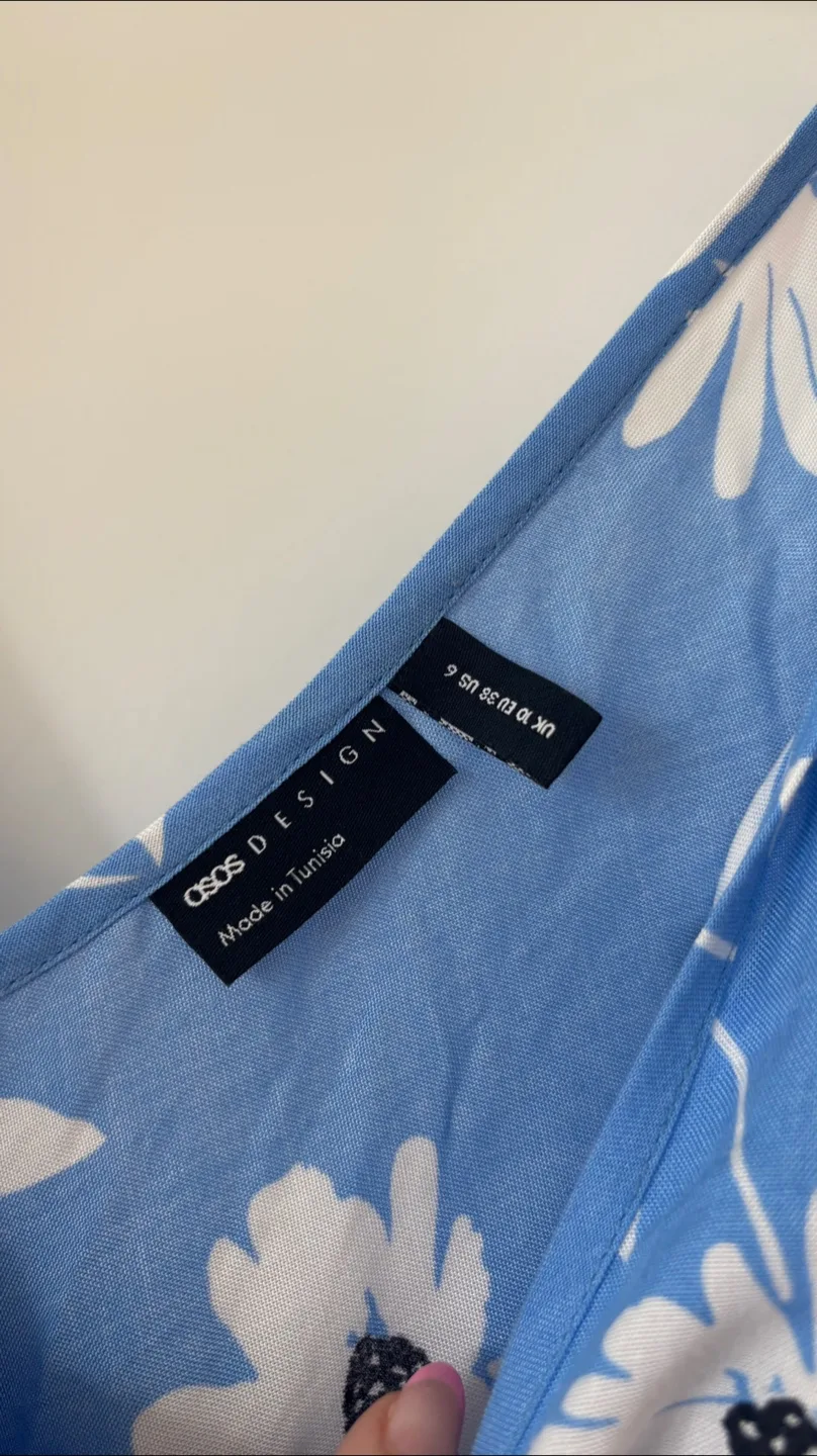 ASOS Design Blue Floral Dress - Size US 6 image indicator(3)