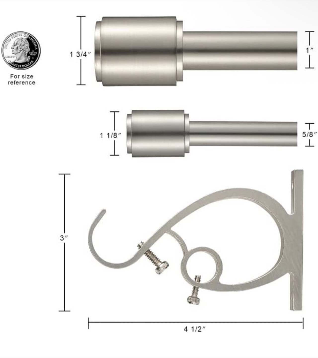 Blackout curtain with curtain rods - photo 4