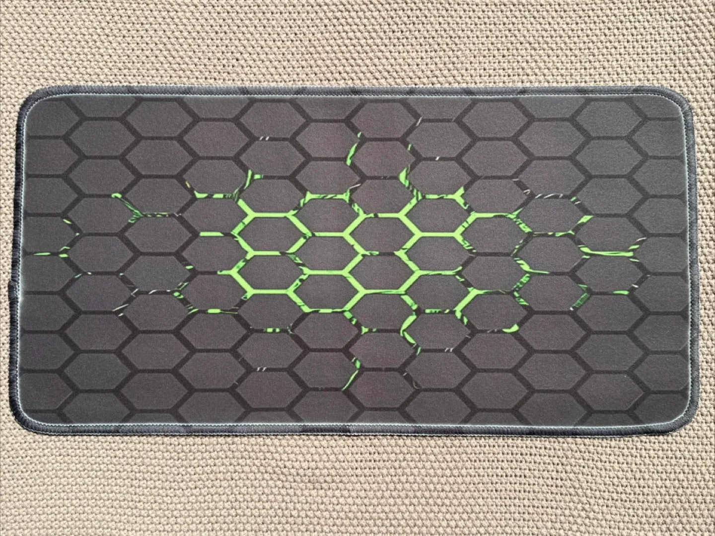 Hexagonal Honeycomb Pattern Mouse Pad / Playmat - Green thumbnail