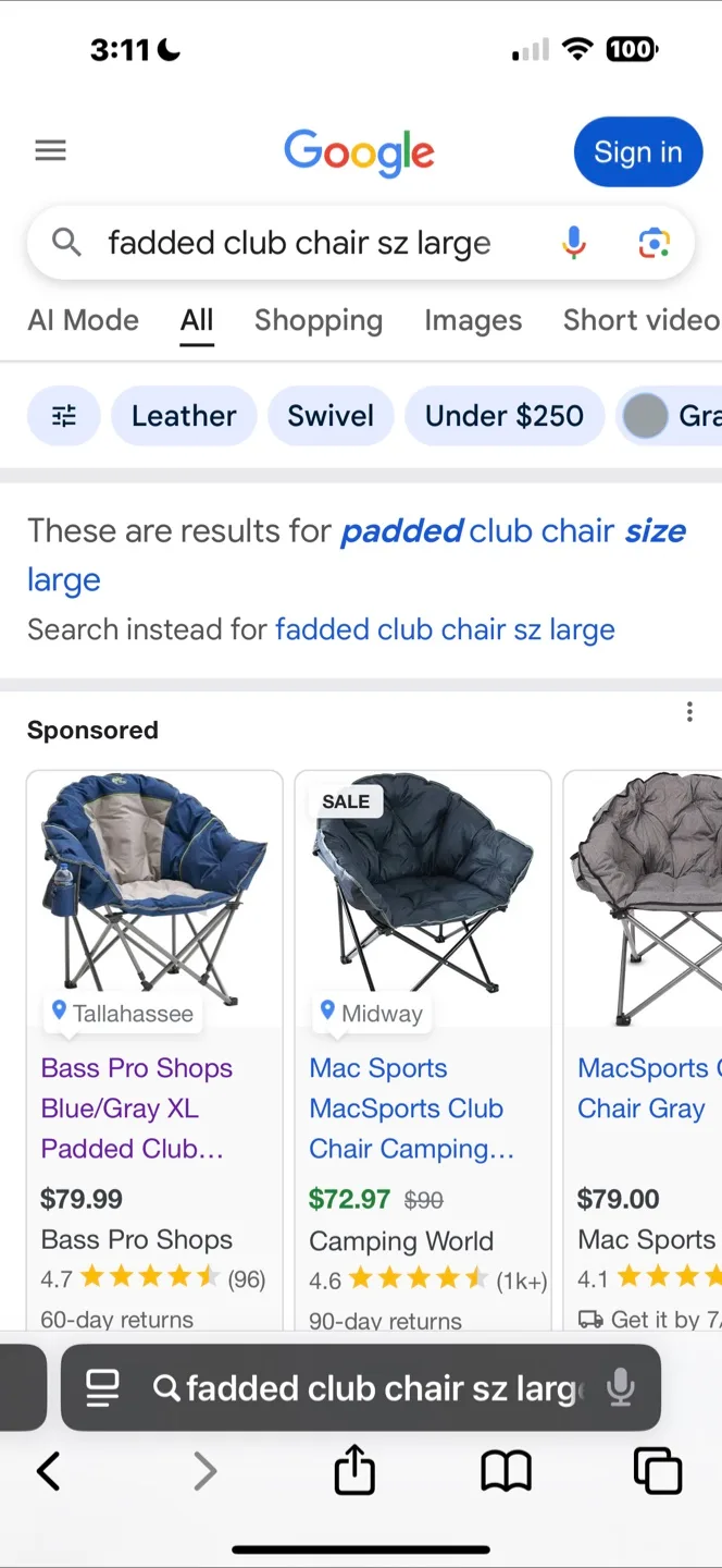 Bass Pro Shops Padded XL Club Chair thumbnail