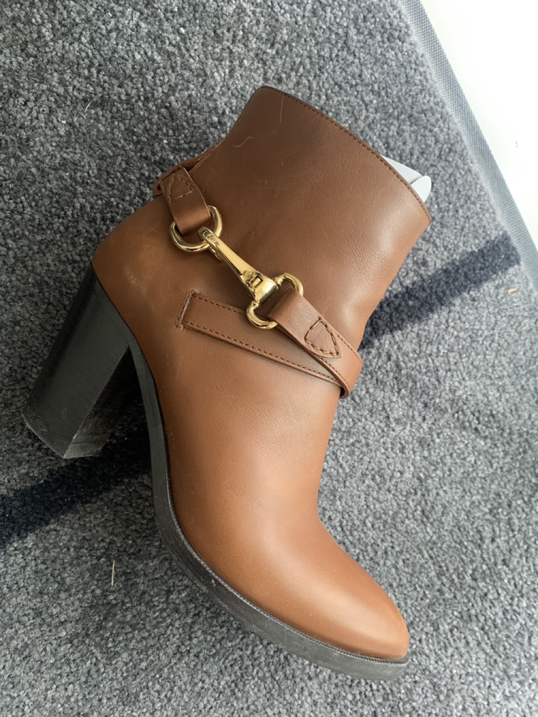 Burberry Brown Leather Heeled Ankle Boots - photo 3