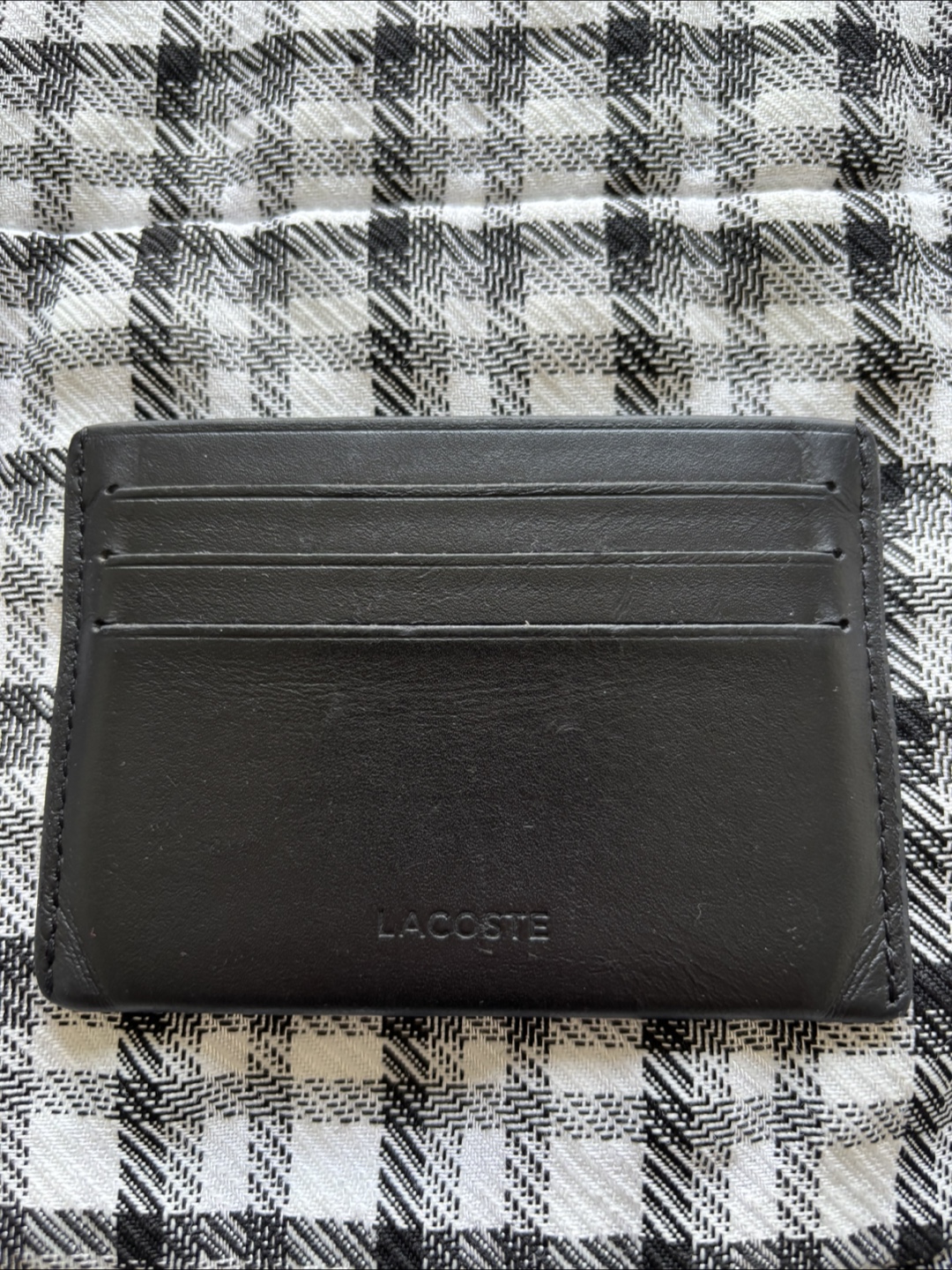 Lacoste Black Leather Card Holder - photo 2