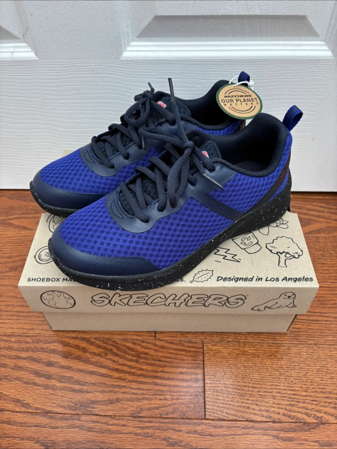 Skechers blue running shoes thumbnail