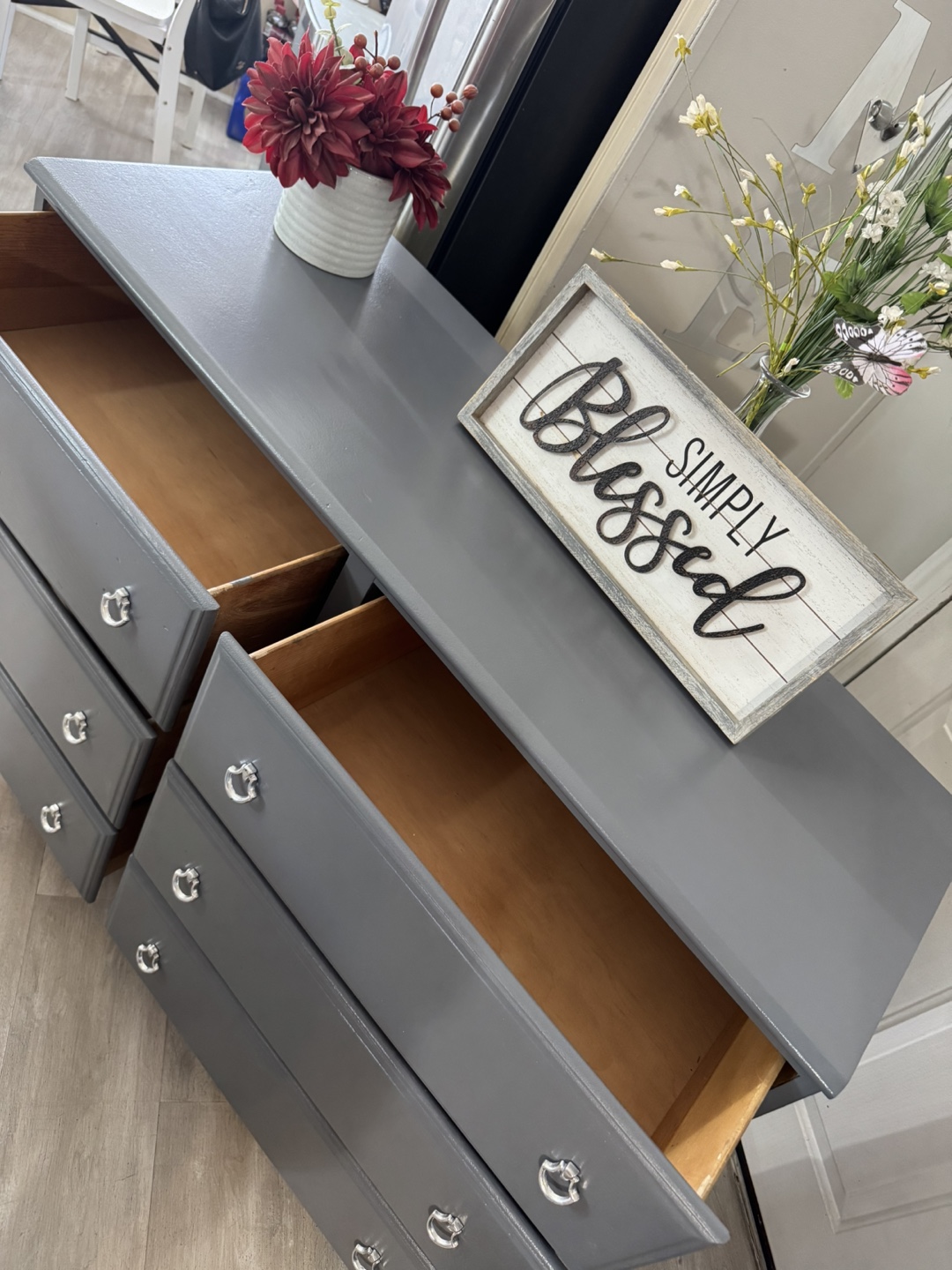✨✨ BEAUTIFUL GRAY LONG AND SHORTER 6 DRAWER DRESSER✨✨ - photo 5