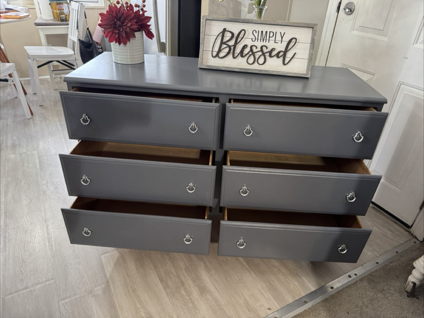 ✨✨ BEAUTIFUL GRAY LONG AND SHORTER 6 DRAWER DRESSER✨✨ - photo 3