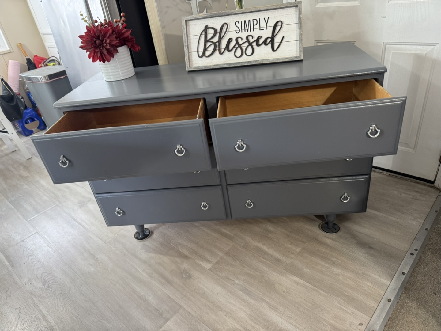 ✨✨ BEAUTIFUL GRAY LONG AND SHORTER 6 DRAWER DRESSER✨✨ - photo 4