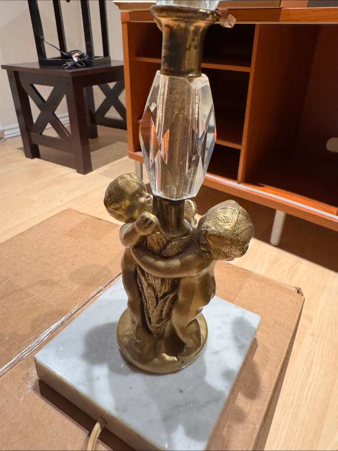 Unique Vintage Cherub Table Lamp thumbnail