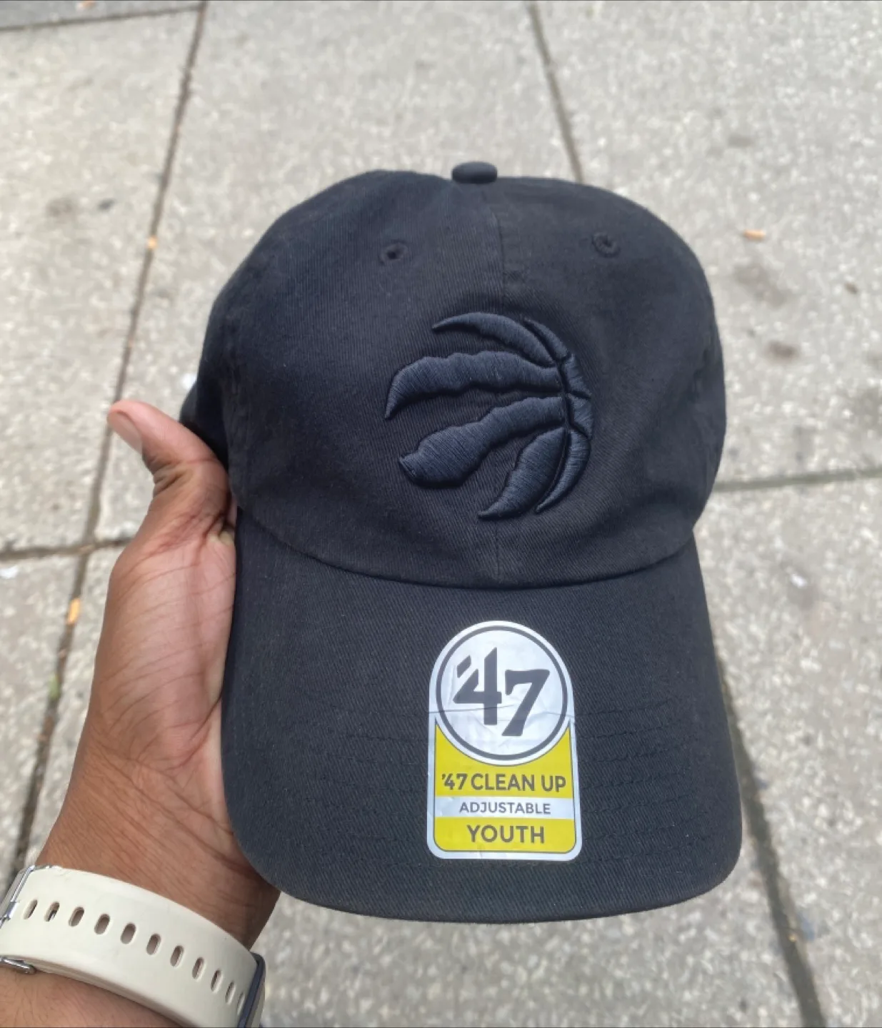 Toronto Raptors '47 Clean Up Youth Hat - Black thumbnail