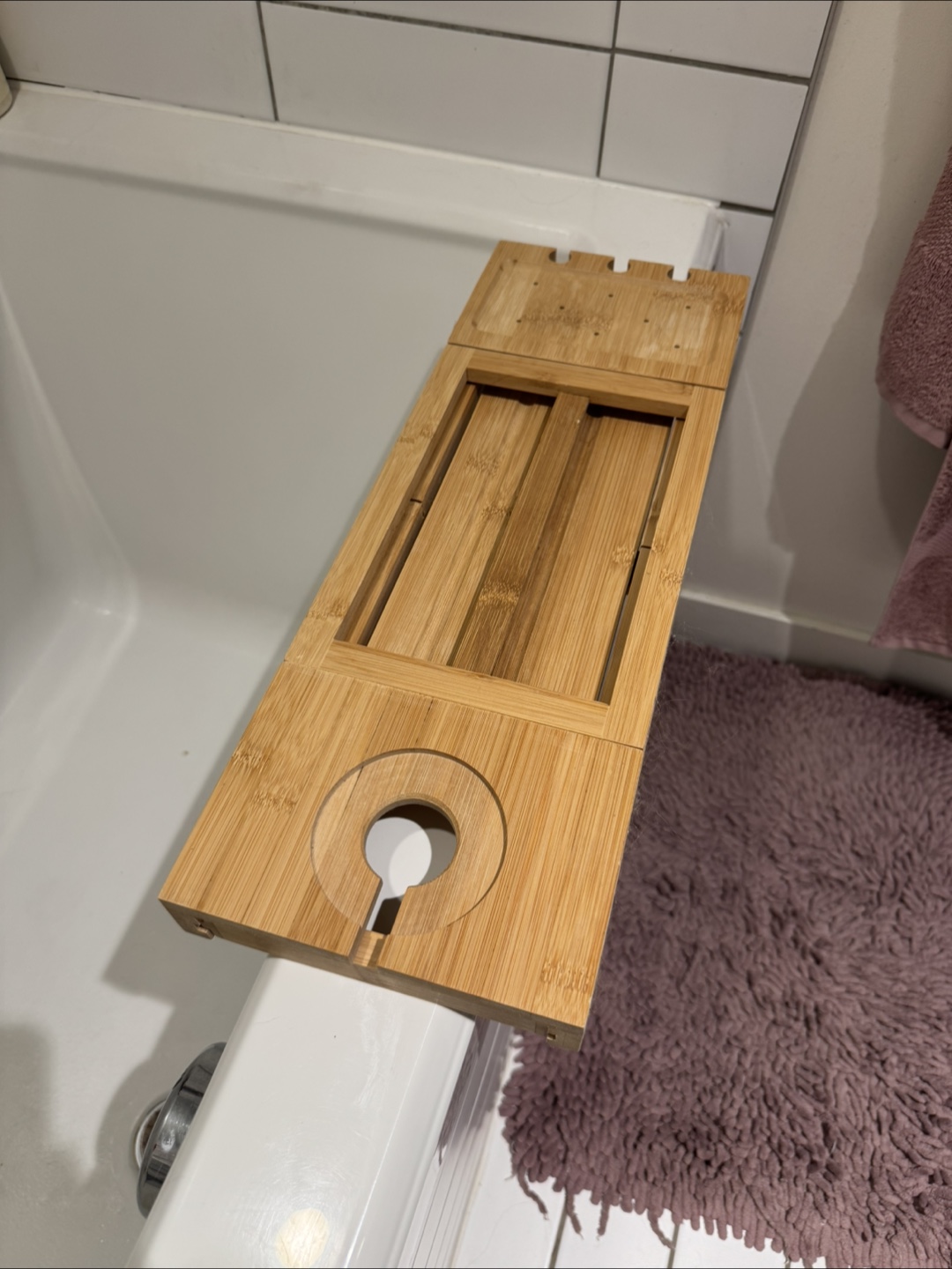 Bamboo Bathtub Caddy Tray - photo 2