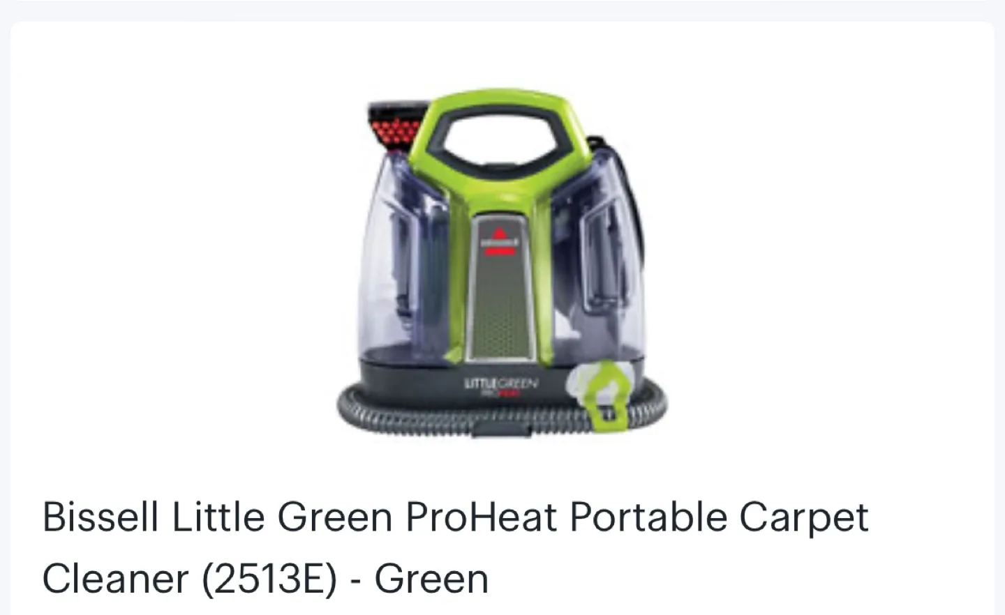 Bissell Little Green ProHeat Portable Carpet Cleaner thumbnail