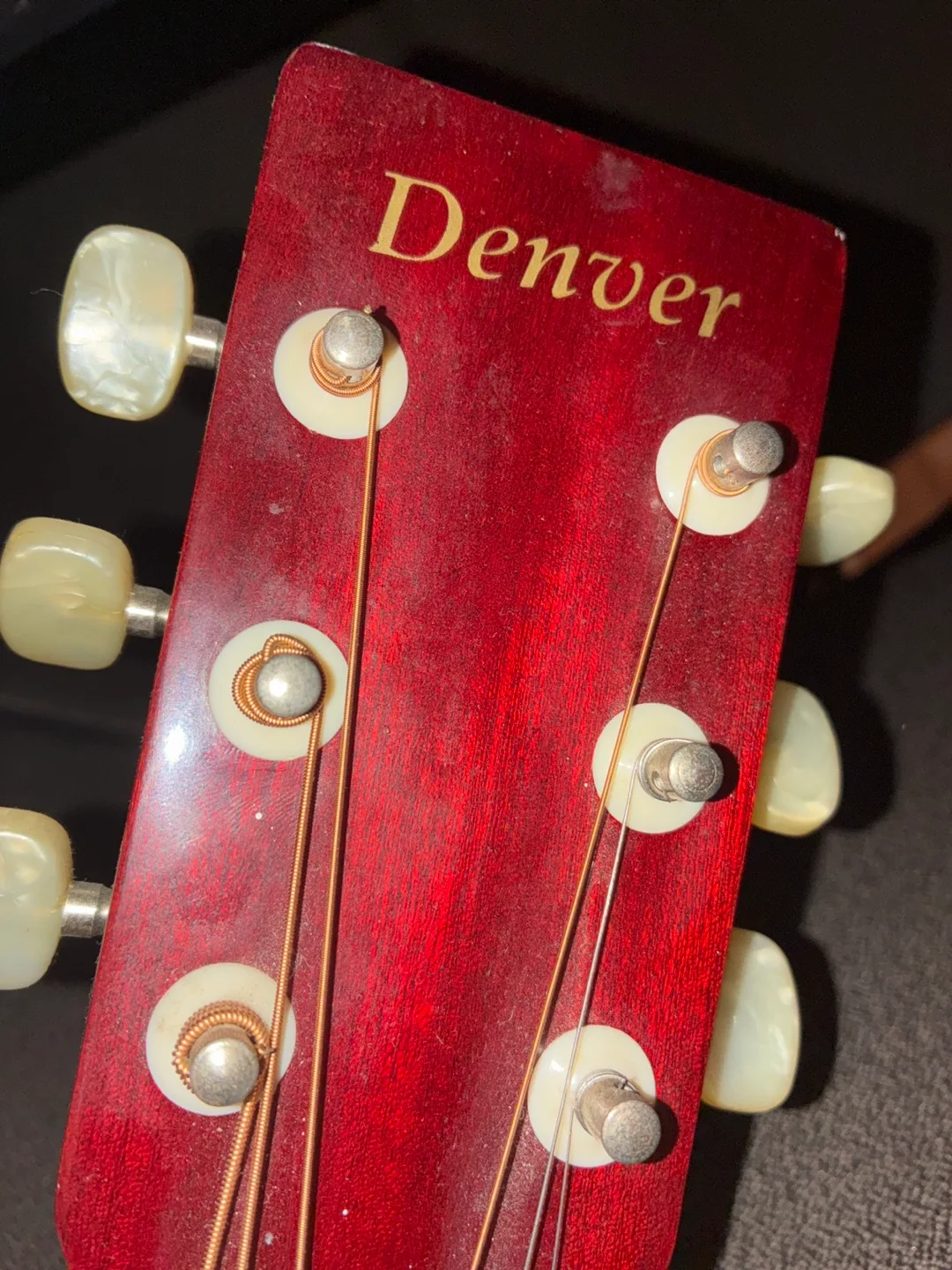 Denver Acoustic Guitar - Red and Black image indicator(4)