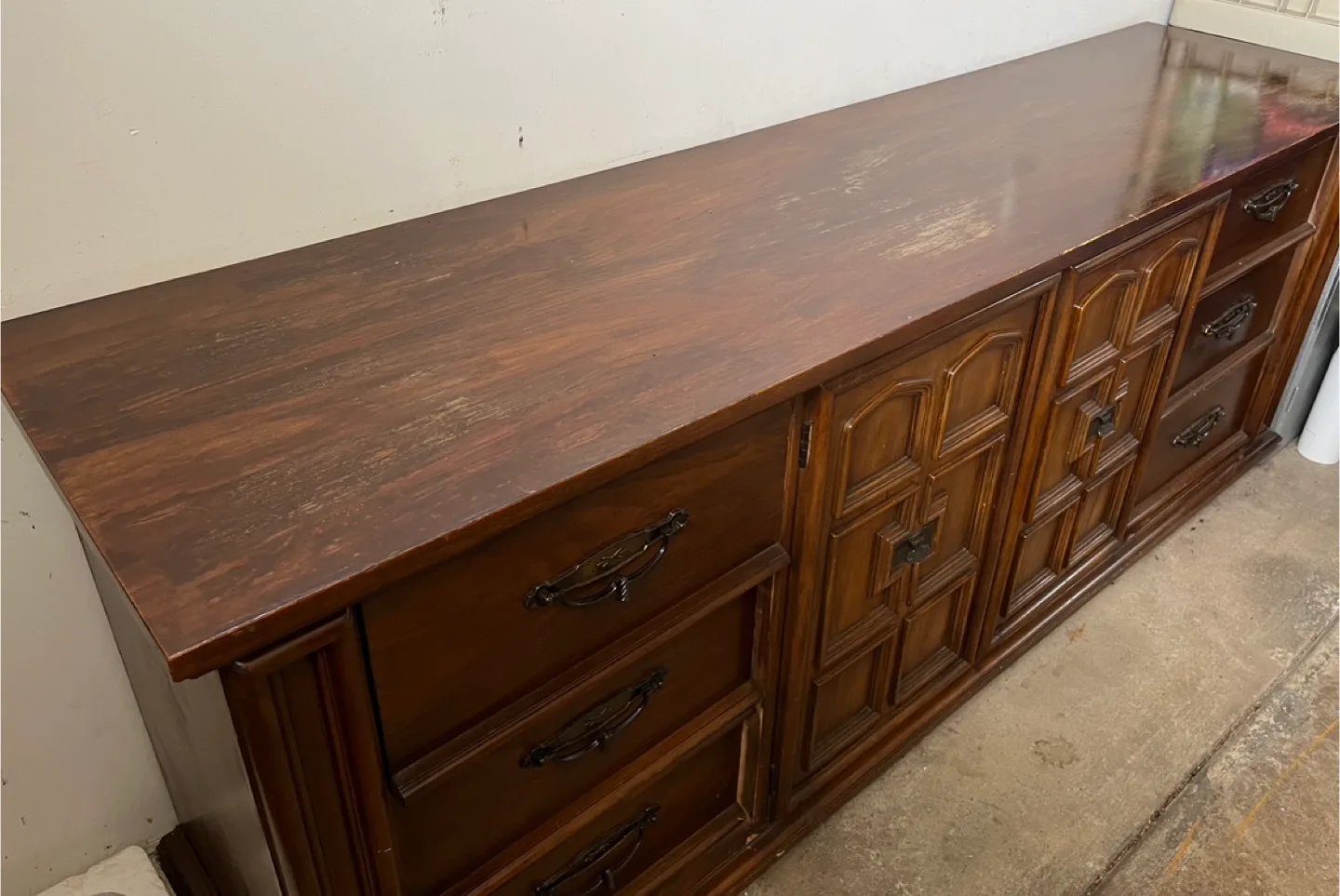 Vintage Wooden Dresser with 9 Drawers! image indicator(5)