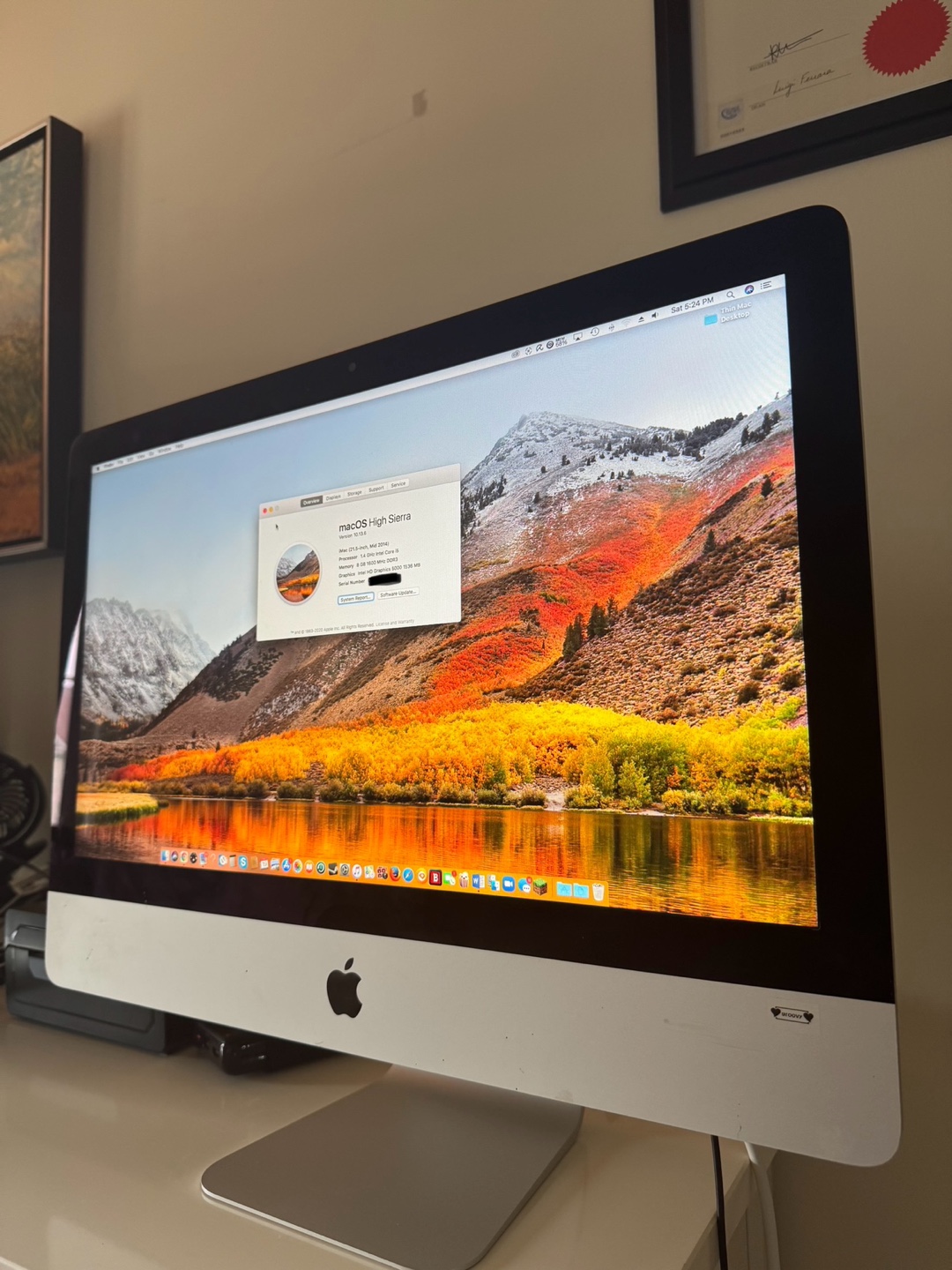 2014 21.5-inch iMac - 8GB RAM, Intel Core i5