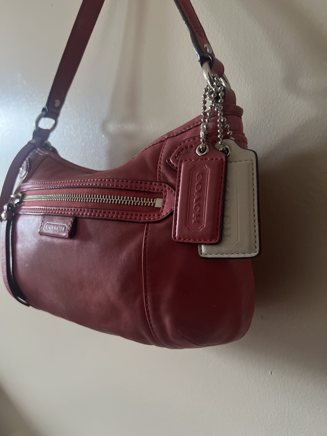 Coach Leather Shoulder Bag - Pink - photo 2