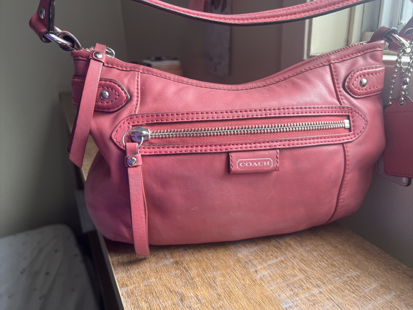 Coach Leather Shoulder Bag - Pink - photo 3