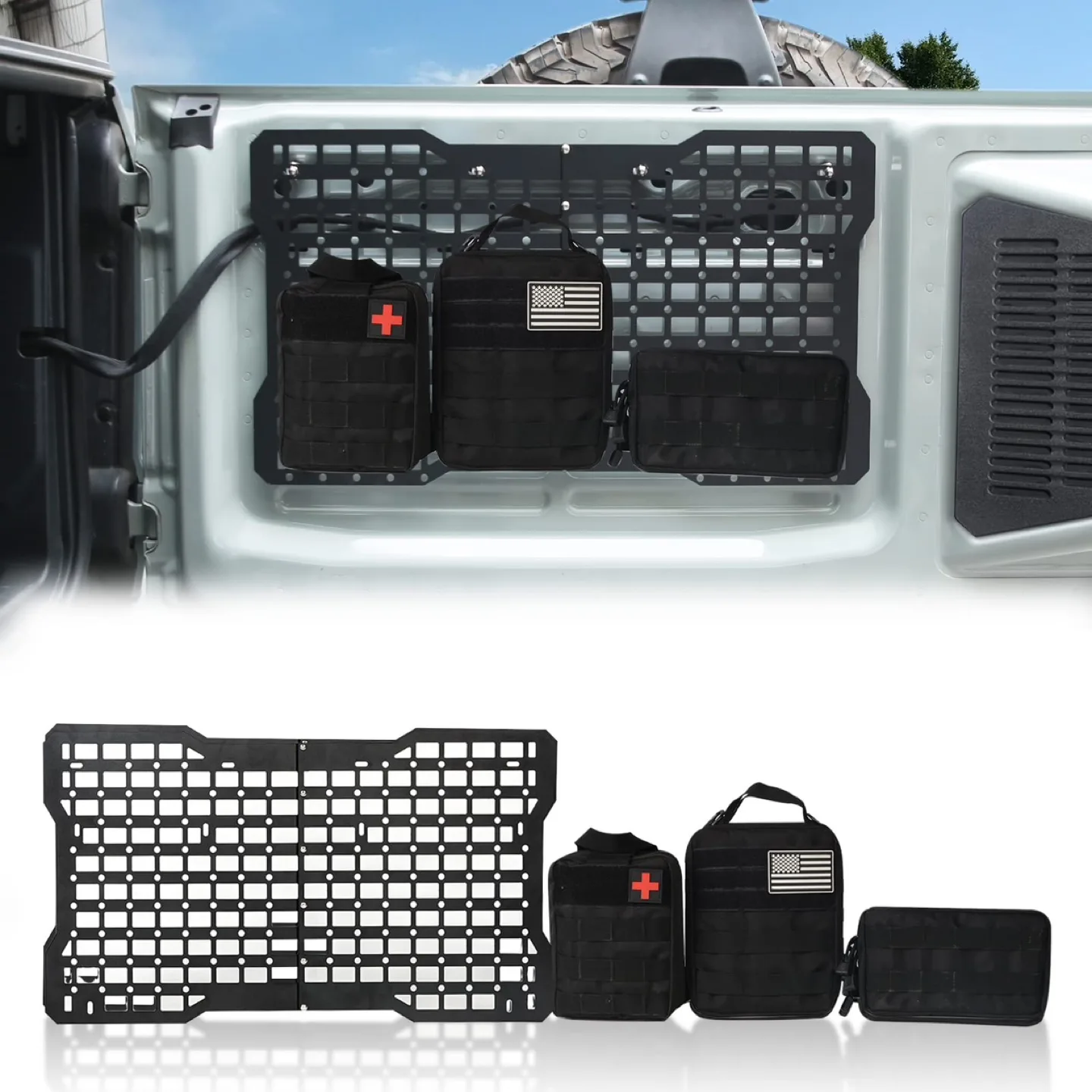 OMU Bronco Tailgate Molle Panel with 3 Detachable Molle thumbnail