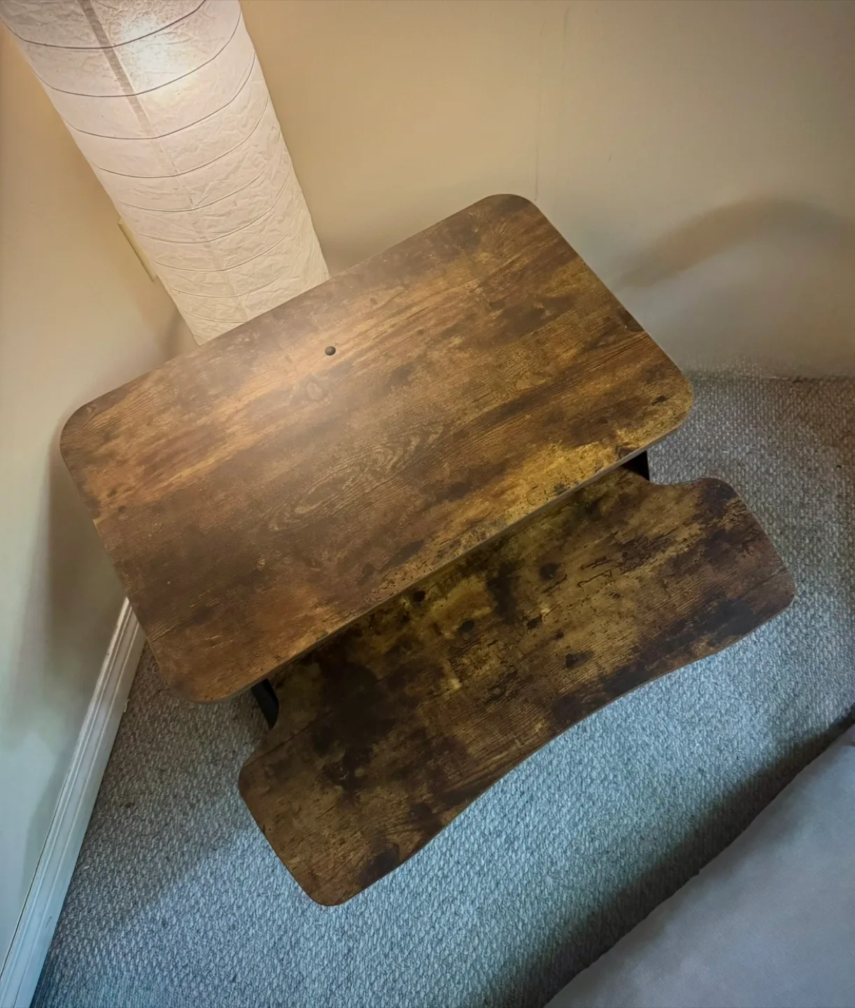 VIVO 26 inch Desk Converter - height adjustable  - Vintage Brown thumbnail