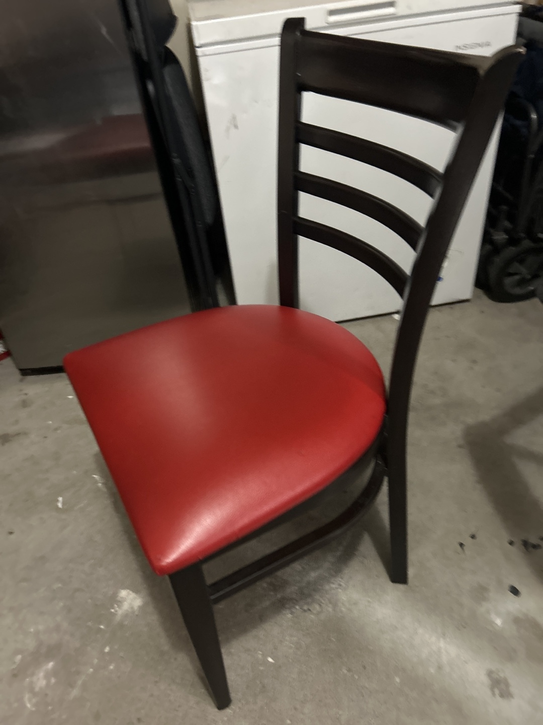 Red & Dark Wood Dining Chair - photo 2