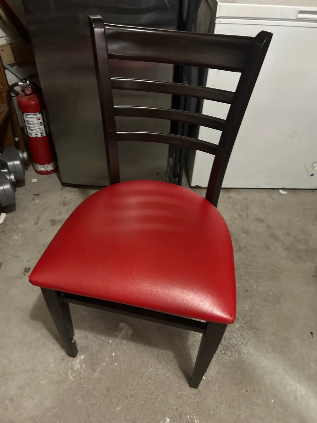 Red & Dark Wood Dining Chair thumbnail