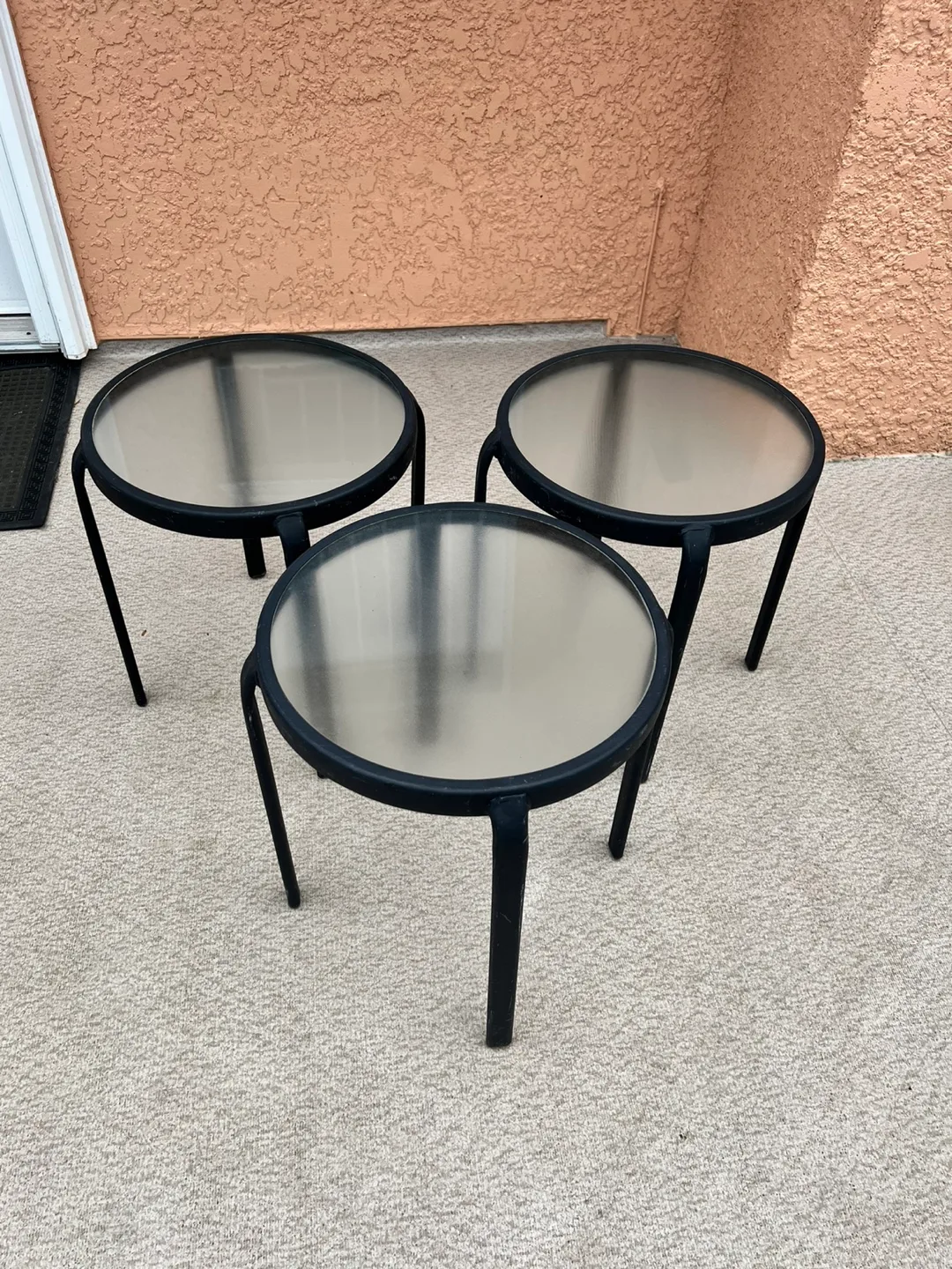 Set of 3 Round Nesting Tables, 16” wide x 18” high, $20 each thumbnail