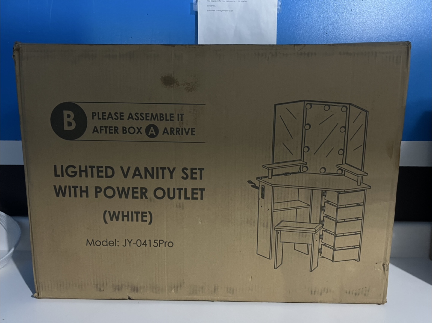 Lighted Vanity Set w/ Power Outlet - New in Box!