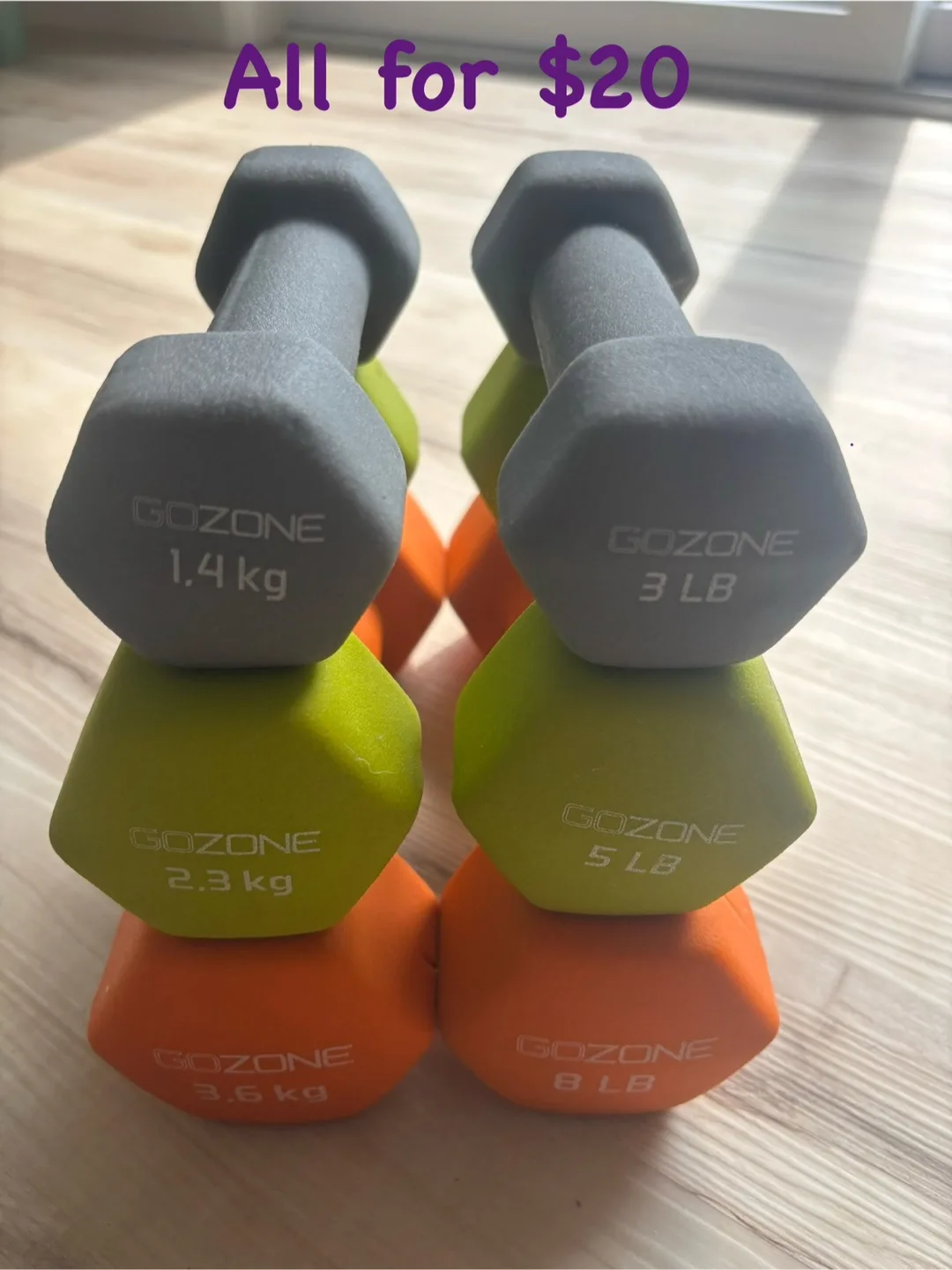 Dumbbell Set - 3lb, 5lb & 8lb thumbnail