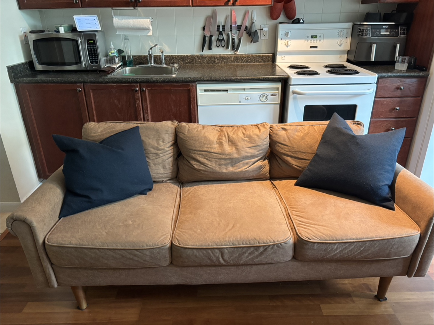 Beige 3-Seater Sofa - photo 2