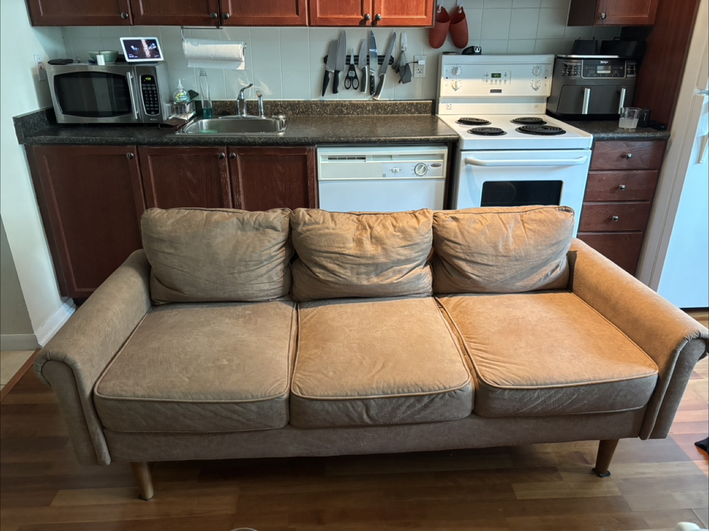 Beige 3-Seater Sofa