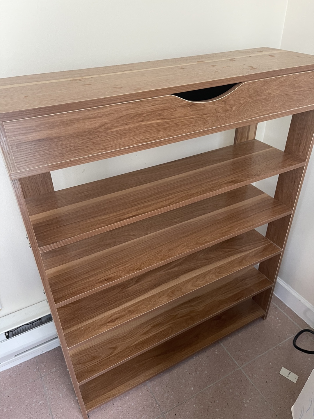 Wooden shoe rack