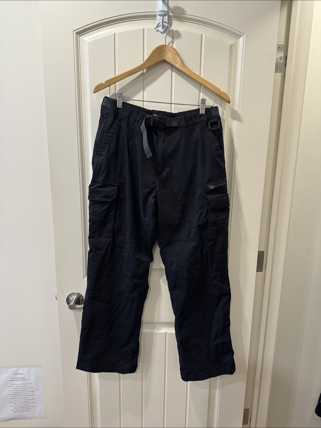 Fleece Lined Work Pants – Tactical Cargos w/ Belt – Men’s Small