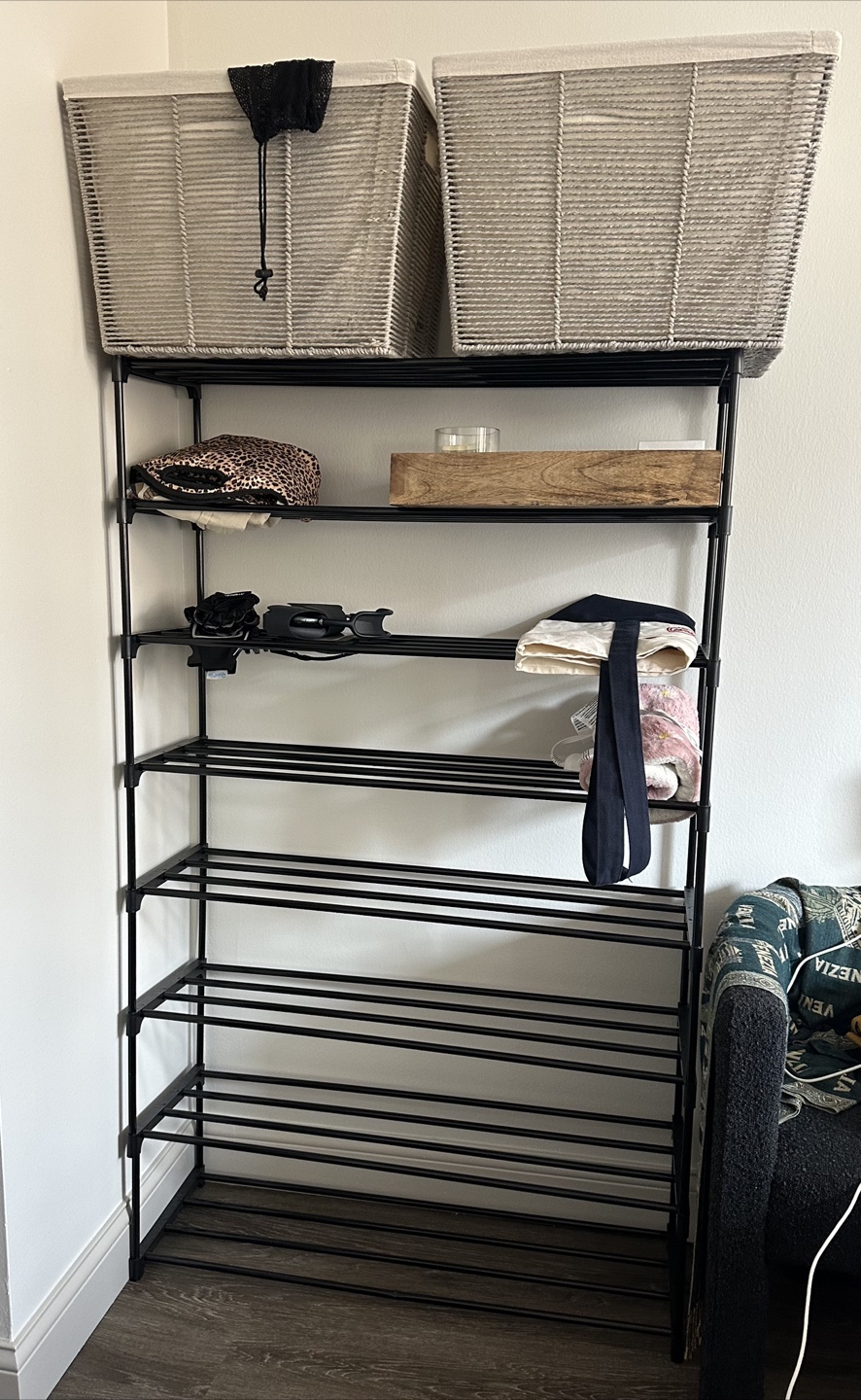 Black Metal Shoe Rack
