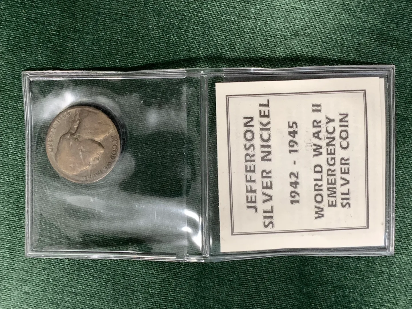 Jefferson Silver Nickel 1942-1945 WWII coin thumbnail
